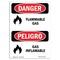 Signmission Safety Sign, OSHA Danger, 14" Height, Flammable Gas Bilingual Spanish OS-DS-D-1014-VS-1233 - alternate 1